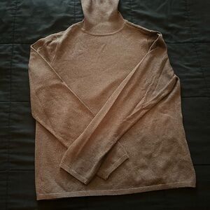 Sparkly Copper Turtleneck Sweater